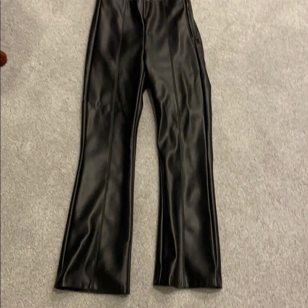 Faux leather pants